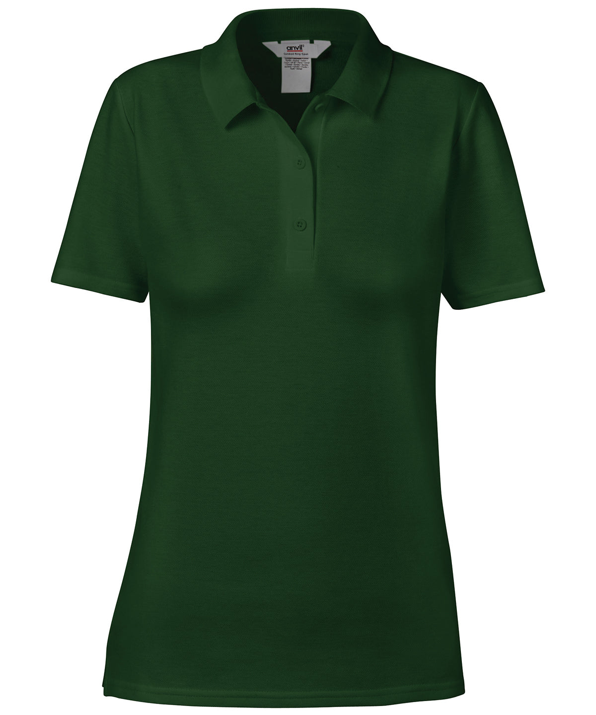 Forest Green - Anvil women's double piqué polo - GarmentEmbroidery