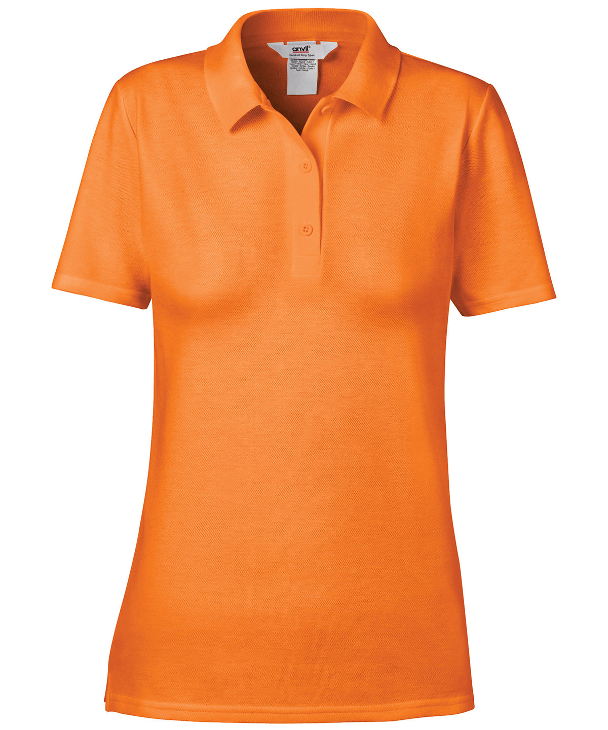 Mandarin Orange - Anvil women's double piqué polo - GarmentEmbroidery