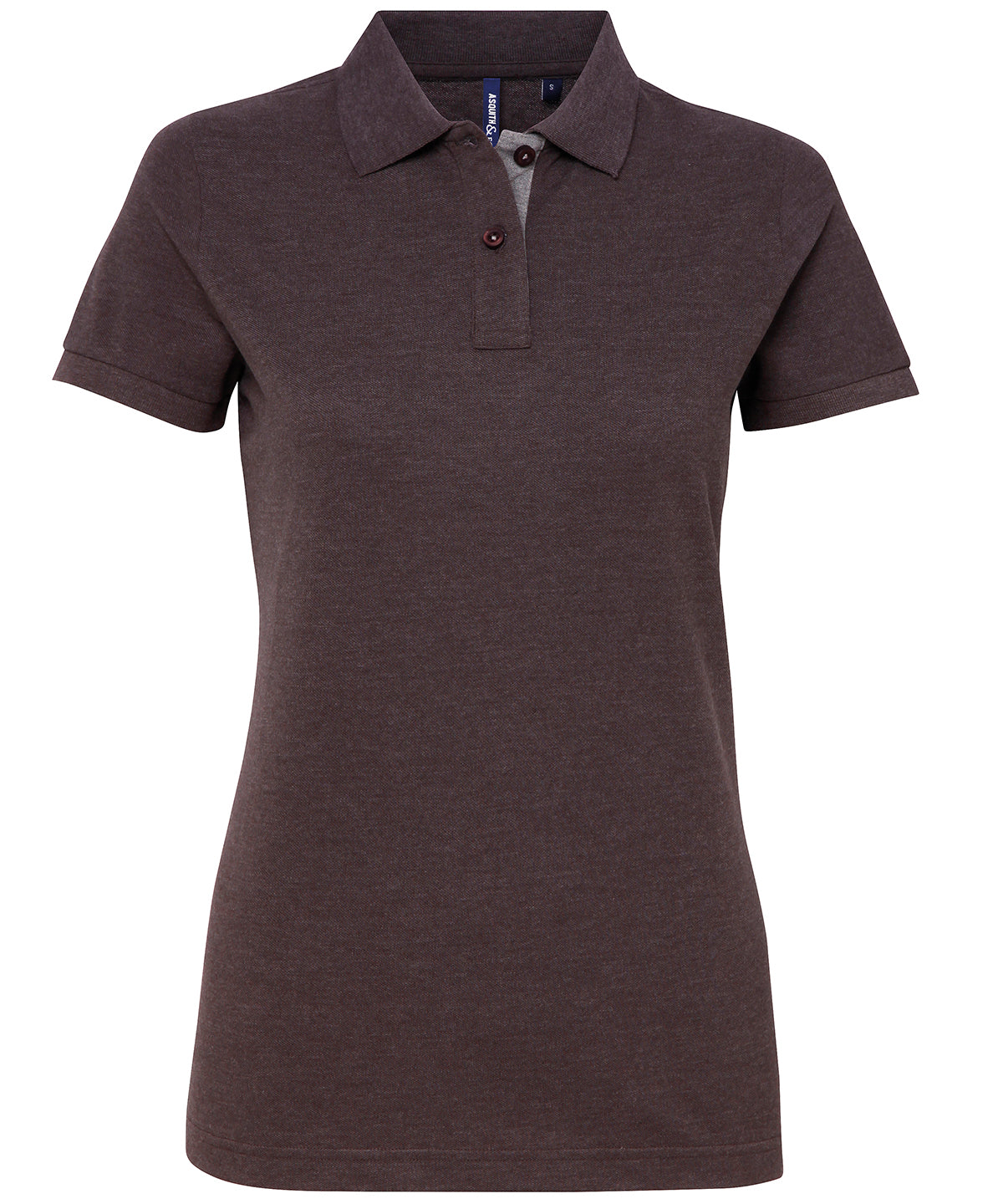 Charcoal/Heather Grey - Women's contrast polo - GarmentEmbroidery