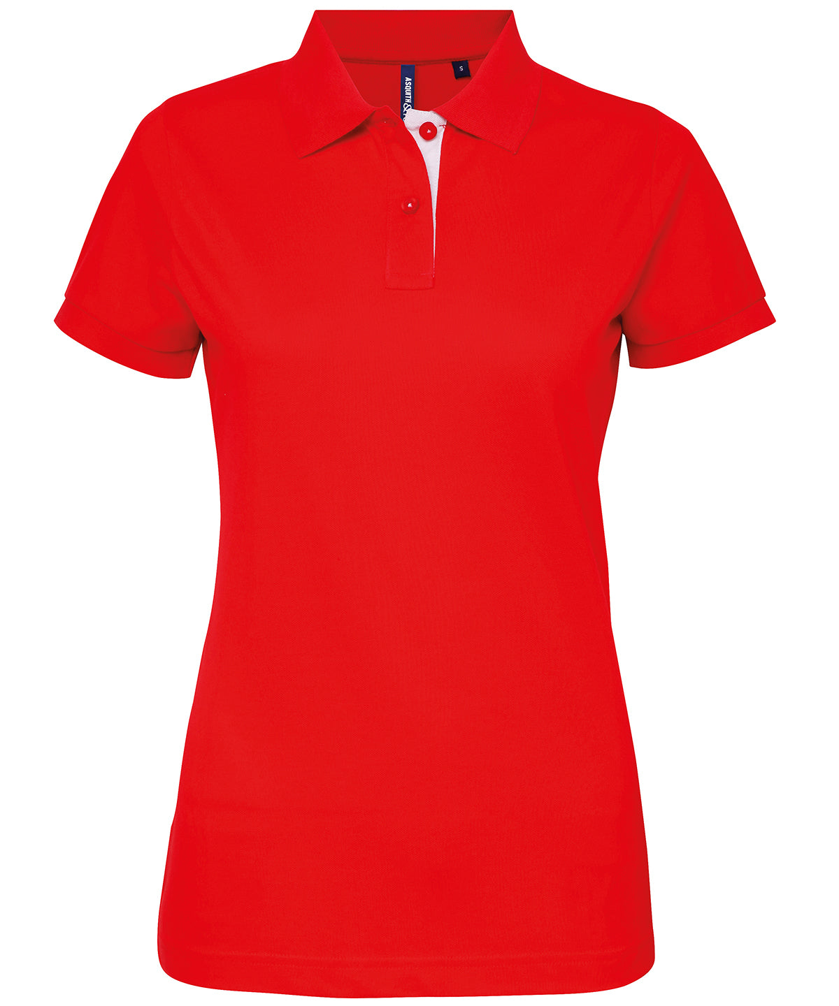 Red/White - Women's contrast polo - GarmentEmbroidery