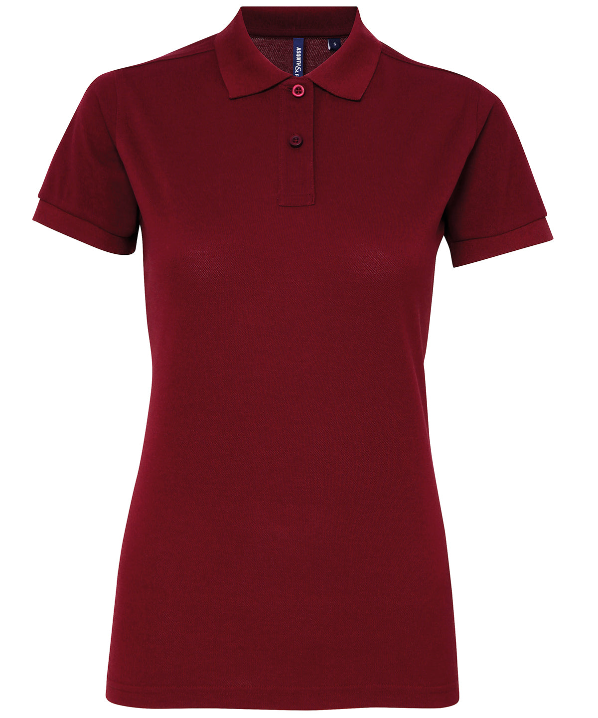 Burgundy - Women’s polycotton blend polo - GarmentEmbroidery