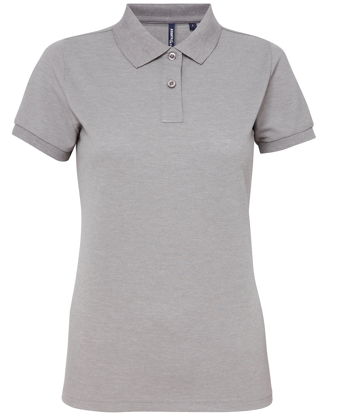 Heather Grey - Women’s polycotton blend polo - GarmentEmbroidery