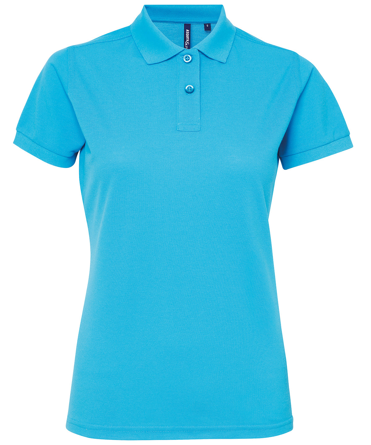 Turquoise - Women’s polycotton blend polo - GarmentEmbroidery