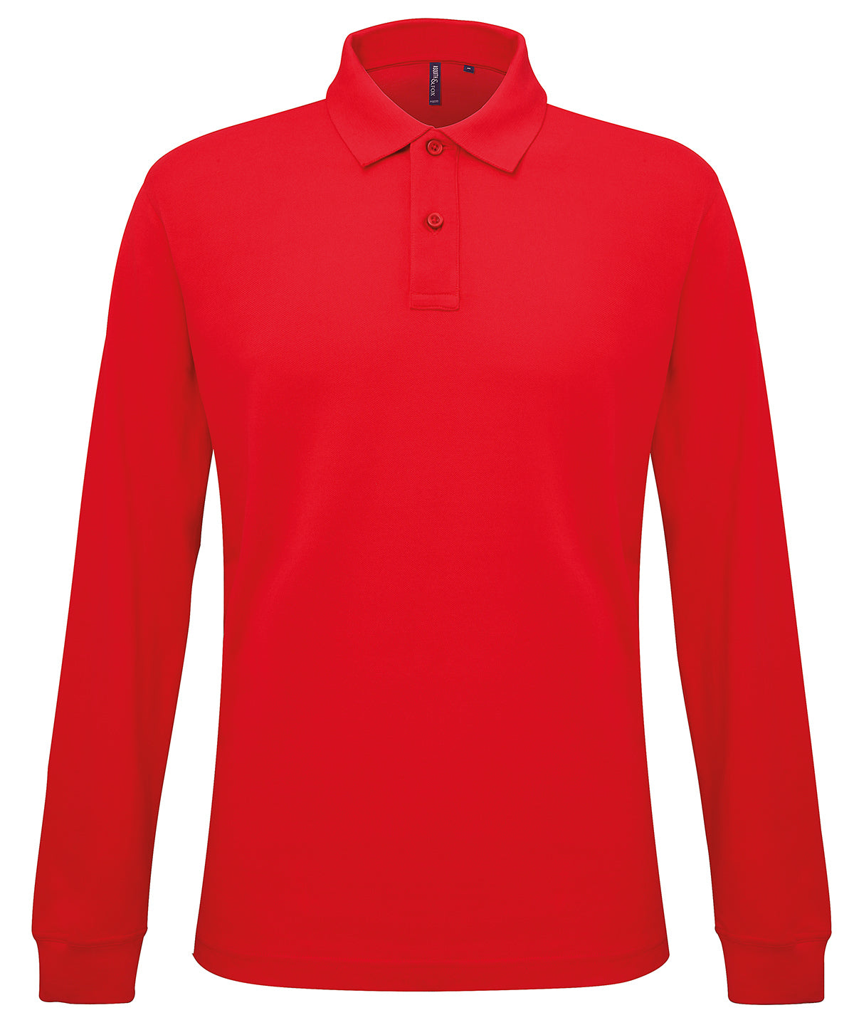 Red - Men's classic fit long sleeved polo - GarmentEmbroidery