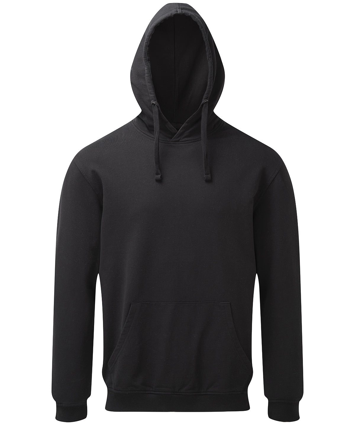 Black - Men's coastal vintage wash loop back hoodie - GarmentEmbroidery