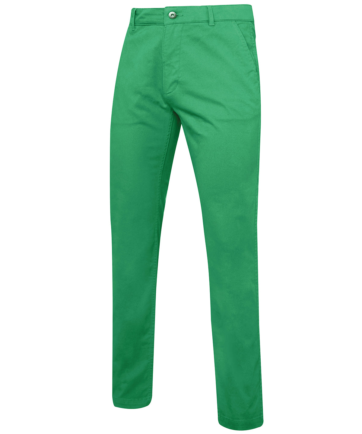 Kelly Green - Men's slim fit cotton chinos - GarmentEmbroidery