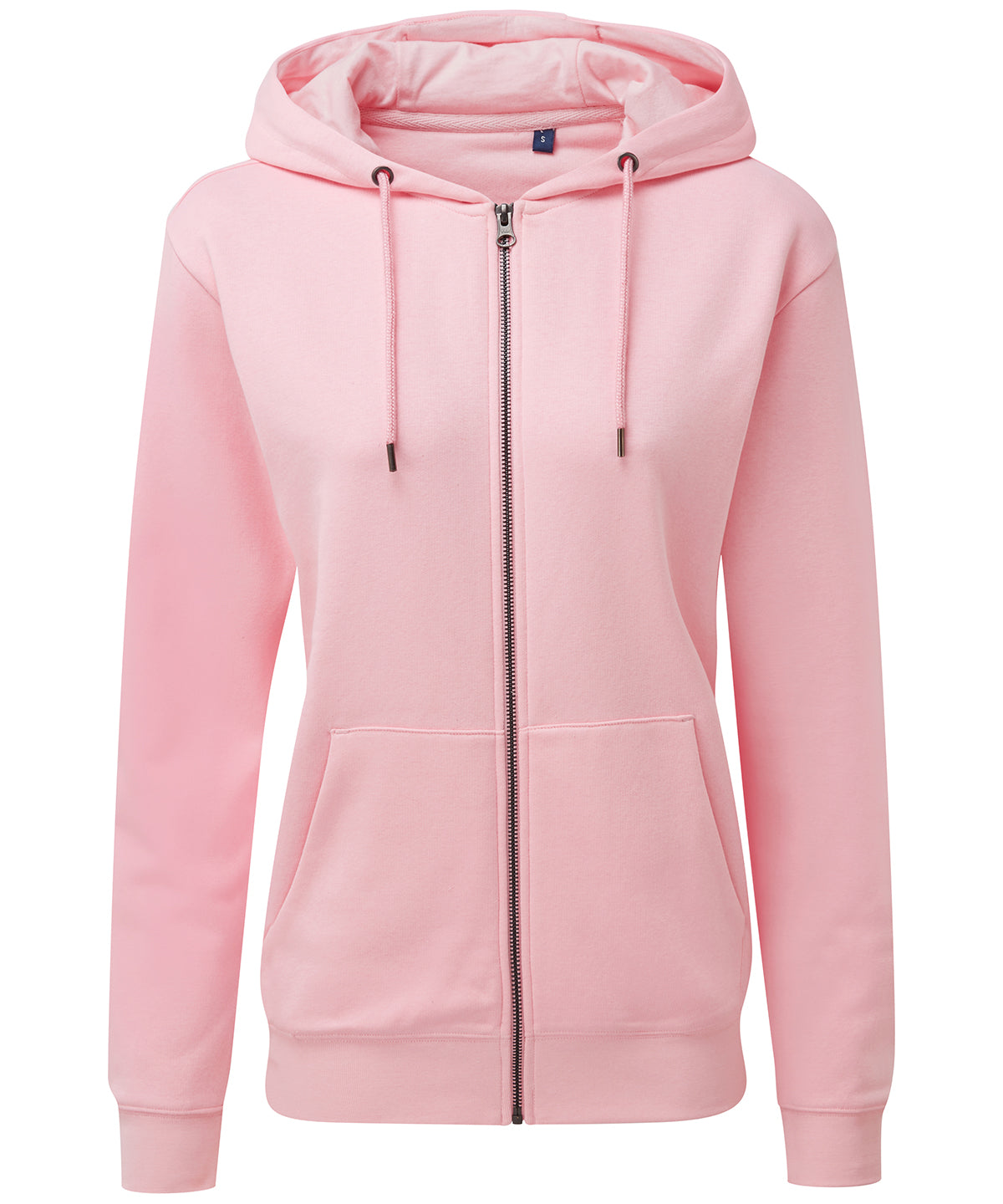 Soft Pink - Women's zip-through organic hoodie - GarmentEmbroidery