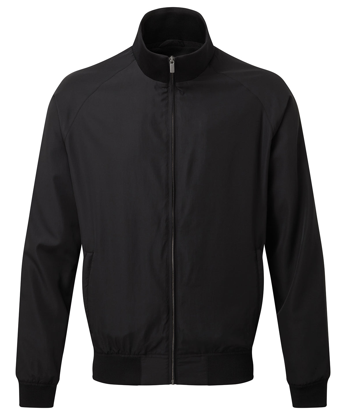 Black - Men's Harrington jacket - GarmentEmbroidery