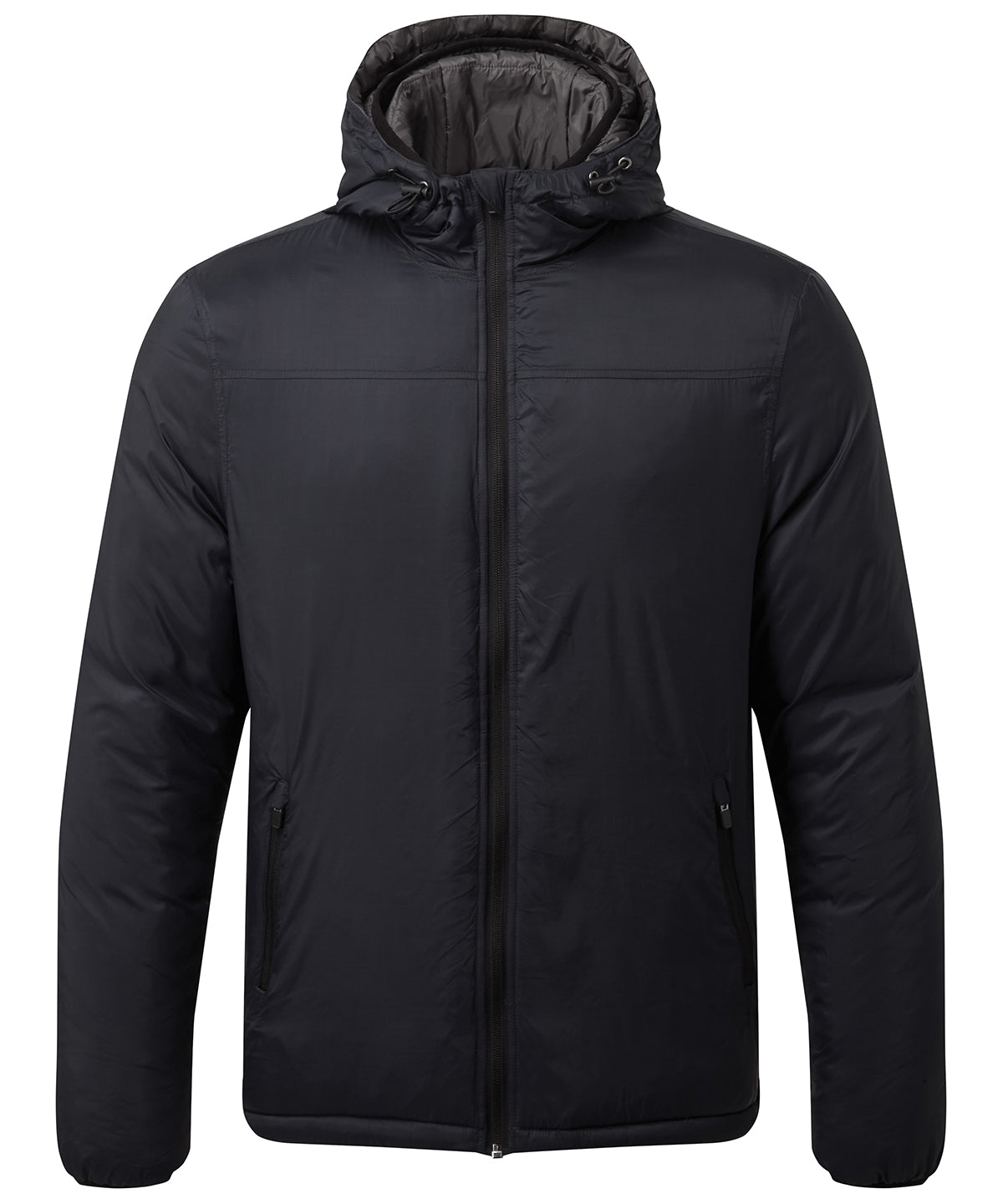 Navy/Charcoal - Men's padded wind jacket - GarmentEmbroidery