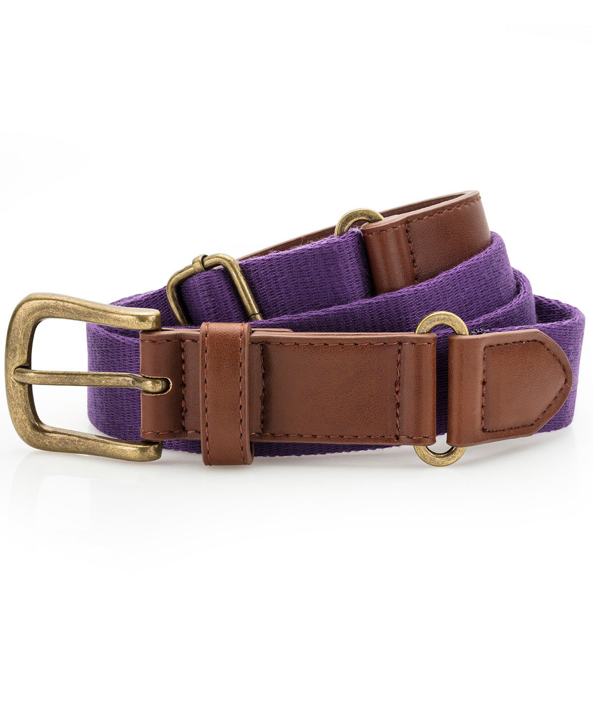 Purple - Faux leather and canvas belt - GarmentEmbroidery