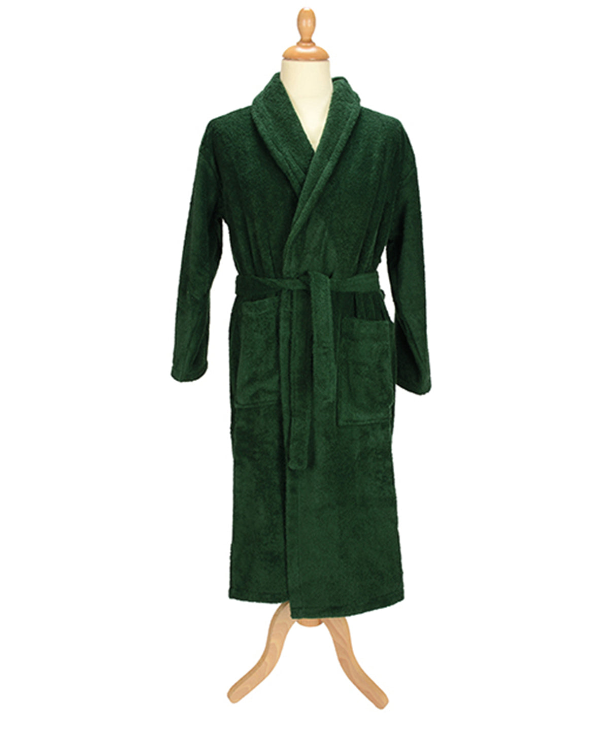 Dark Green - ARTG® Bath robe with shawl collar - GarmentEmbroidery
