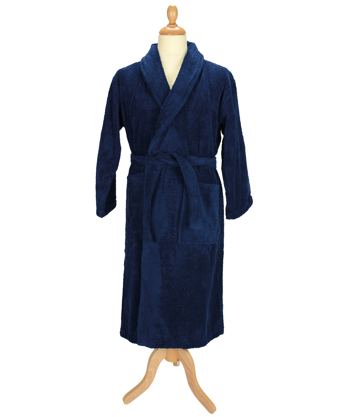 French Navy - ARTG® Bath robe with shawl collar - GarmentEmbroidery