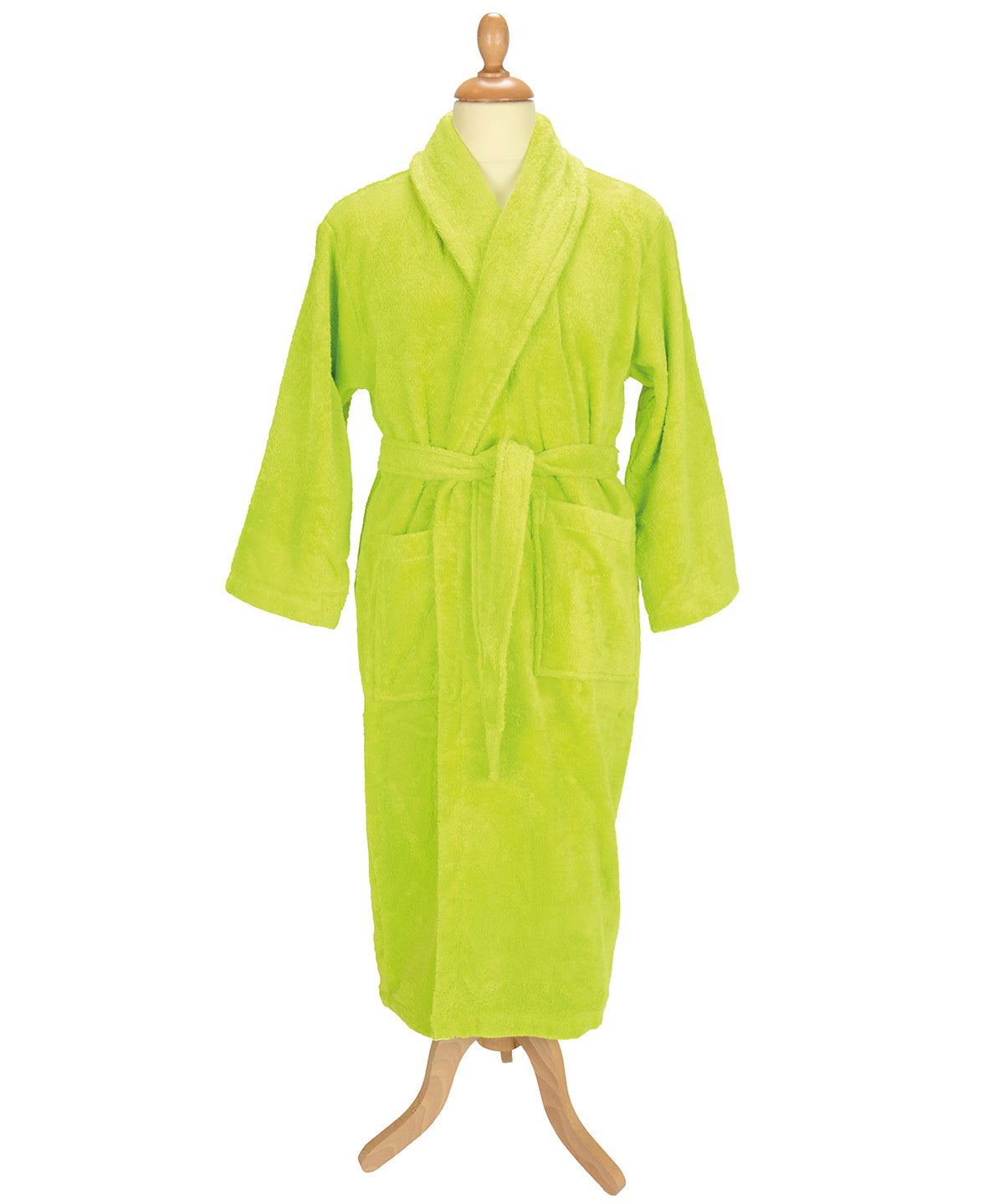 Lime Green - ARTG® Bath robe with shawl collar - GarmentEmbroidery