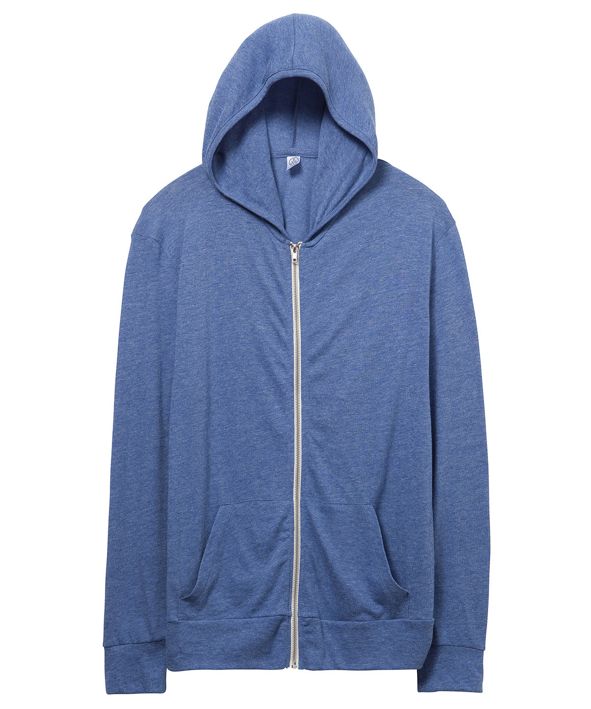 Eco Pacific Blue - Eco-jersey zip hoodie - GarmentEmbroidery