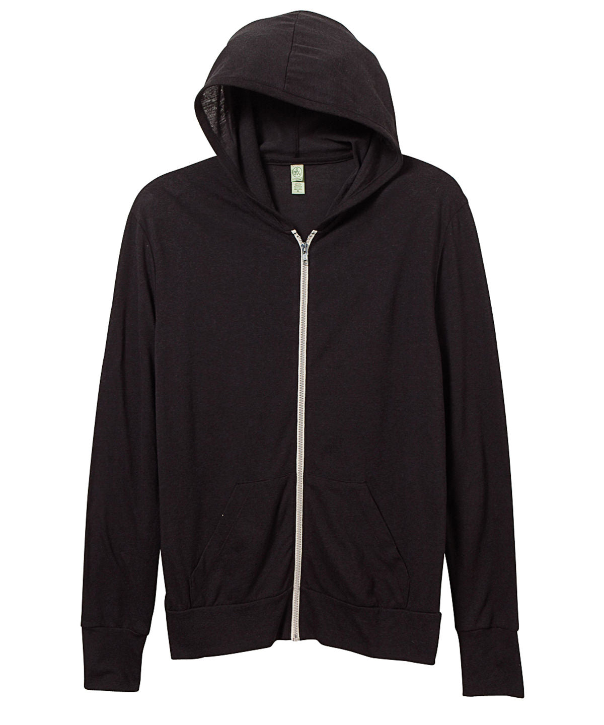 Eco True Black - Eco-jersey zip hoodie - GarmentEmbroidery