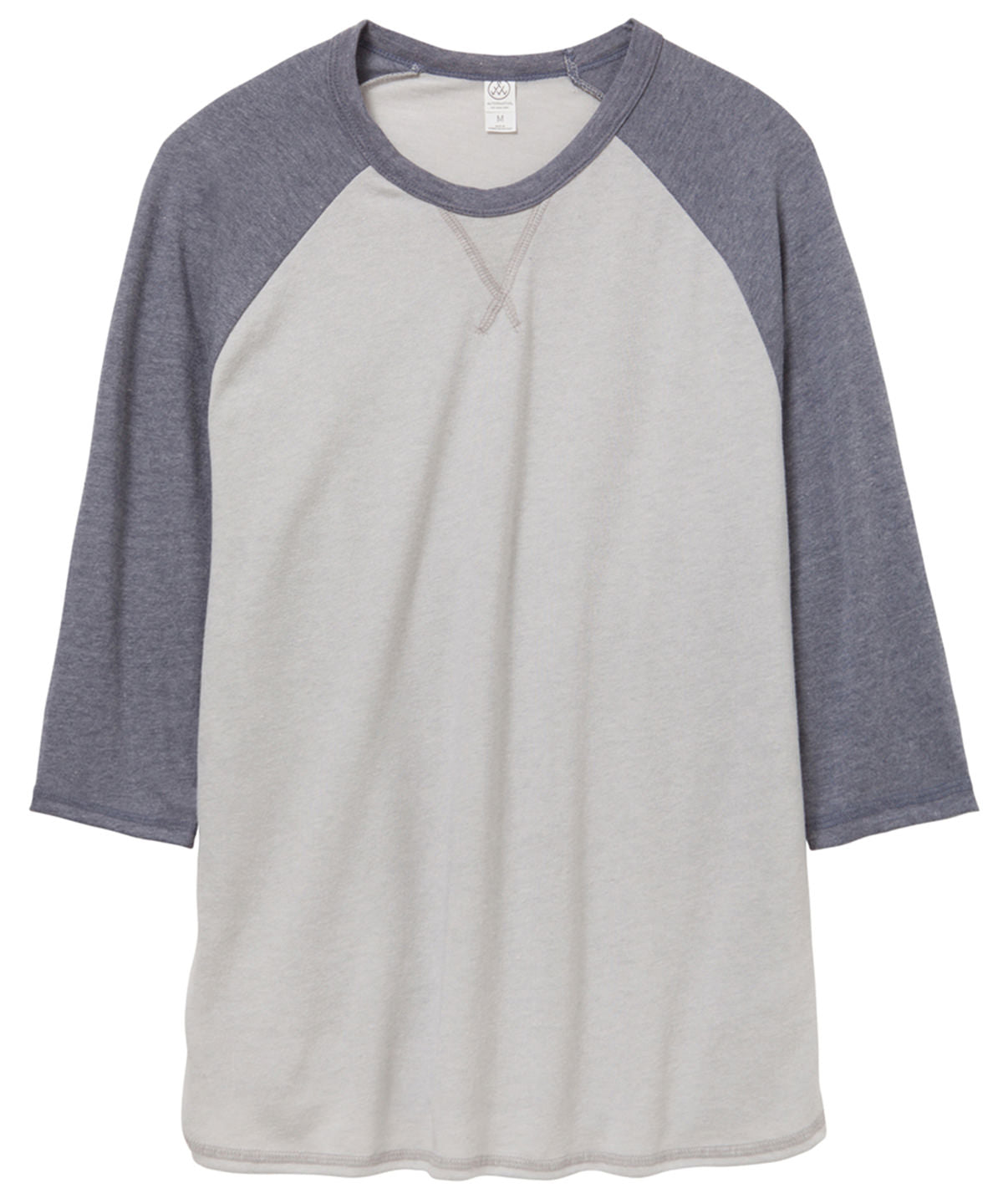 Silver/Vintage Navy - Dugout 3/4 sleeve vintage 50/50 t-shirt - GarmentEmbroidery