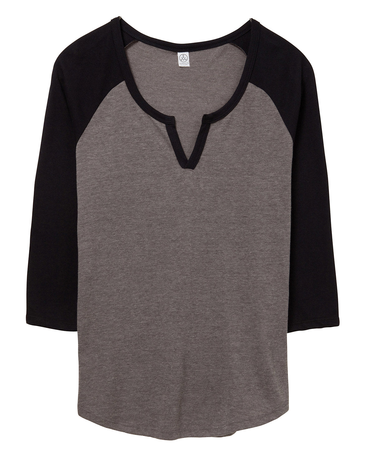 Vintage Coal/Black - Outfield 3/4 sleeve vintage 50/50 t-shirt - GarmentEmbroidery