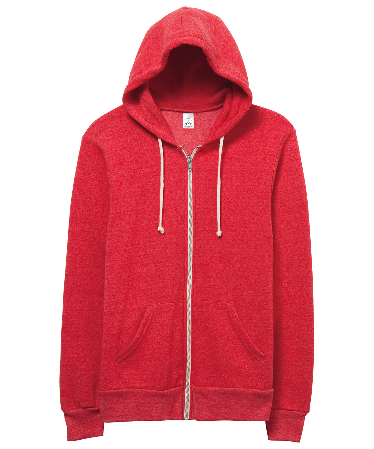 Eco True Red - Rocky eco-fleece zip hoodie - GarmentEmbroidery