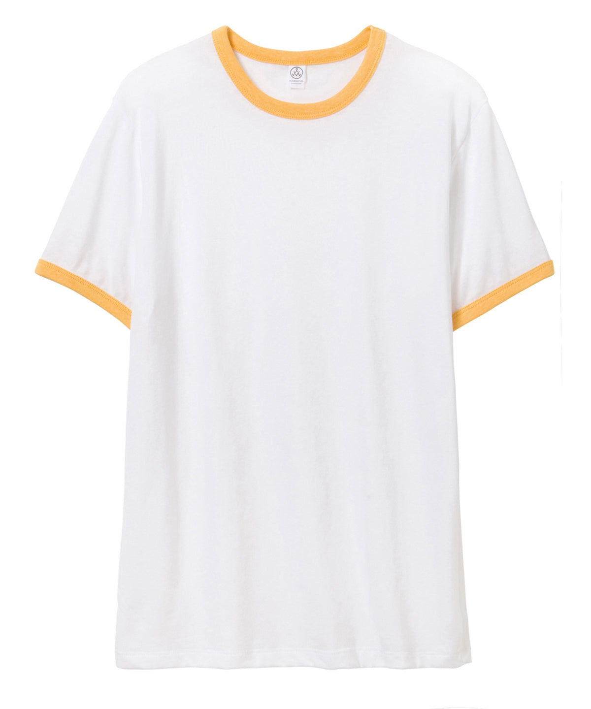 White/Maize - 50/50 Vintage Jersey ringer t-shirt - GarmentEmbroidery
