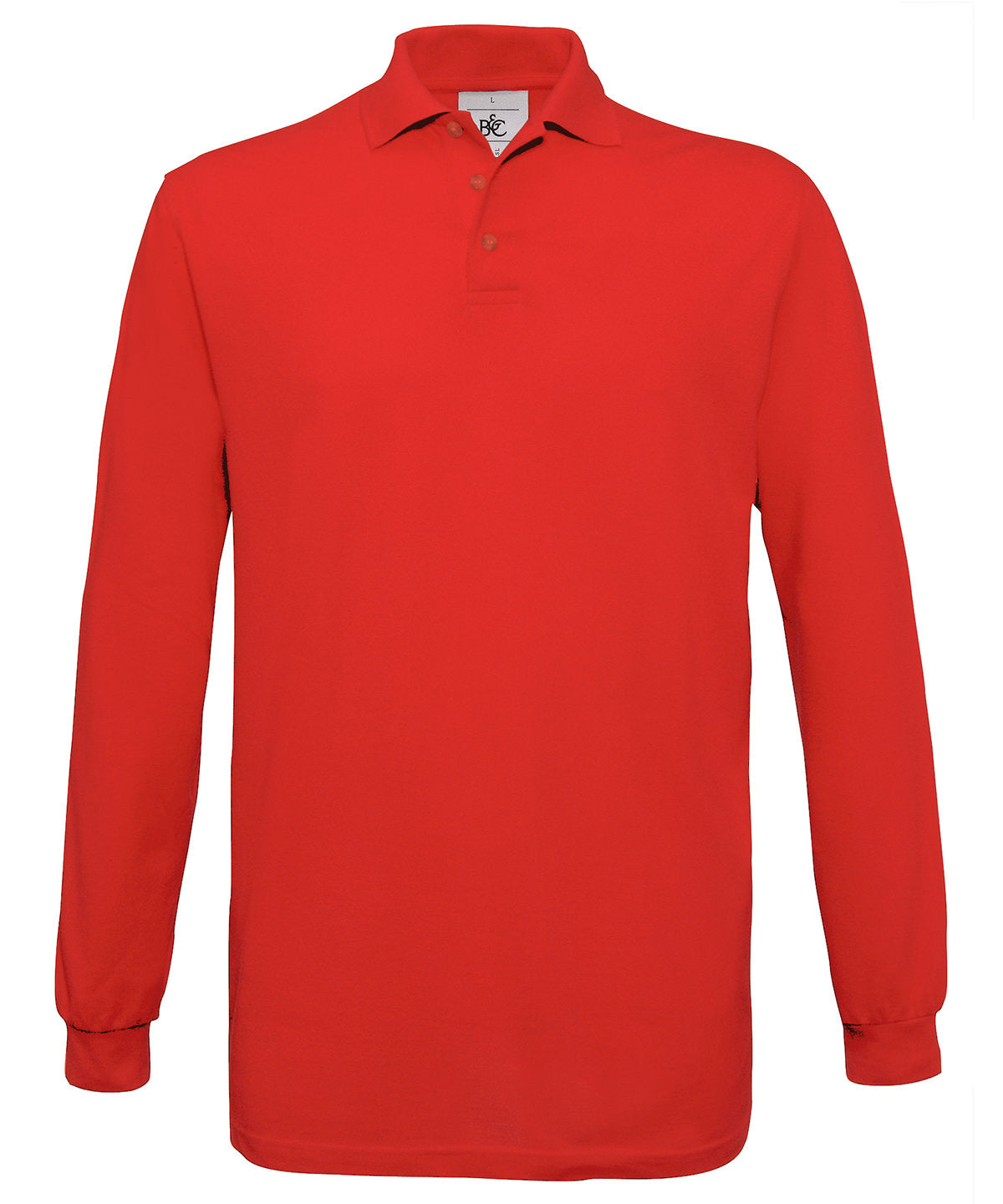 Red* - B&C Safran long sleeve - GarmentEmbroidery
