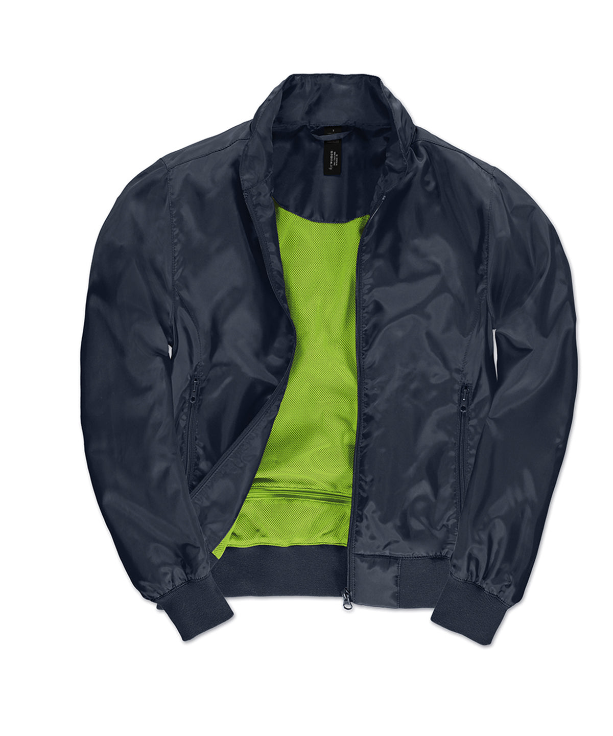 Navy/Neon Green Lining - B&C Trooper /women - GarmentEmbroidery