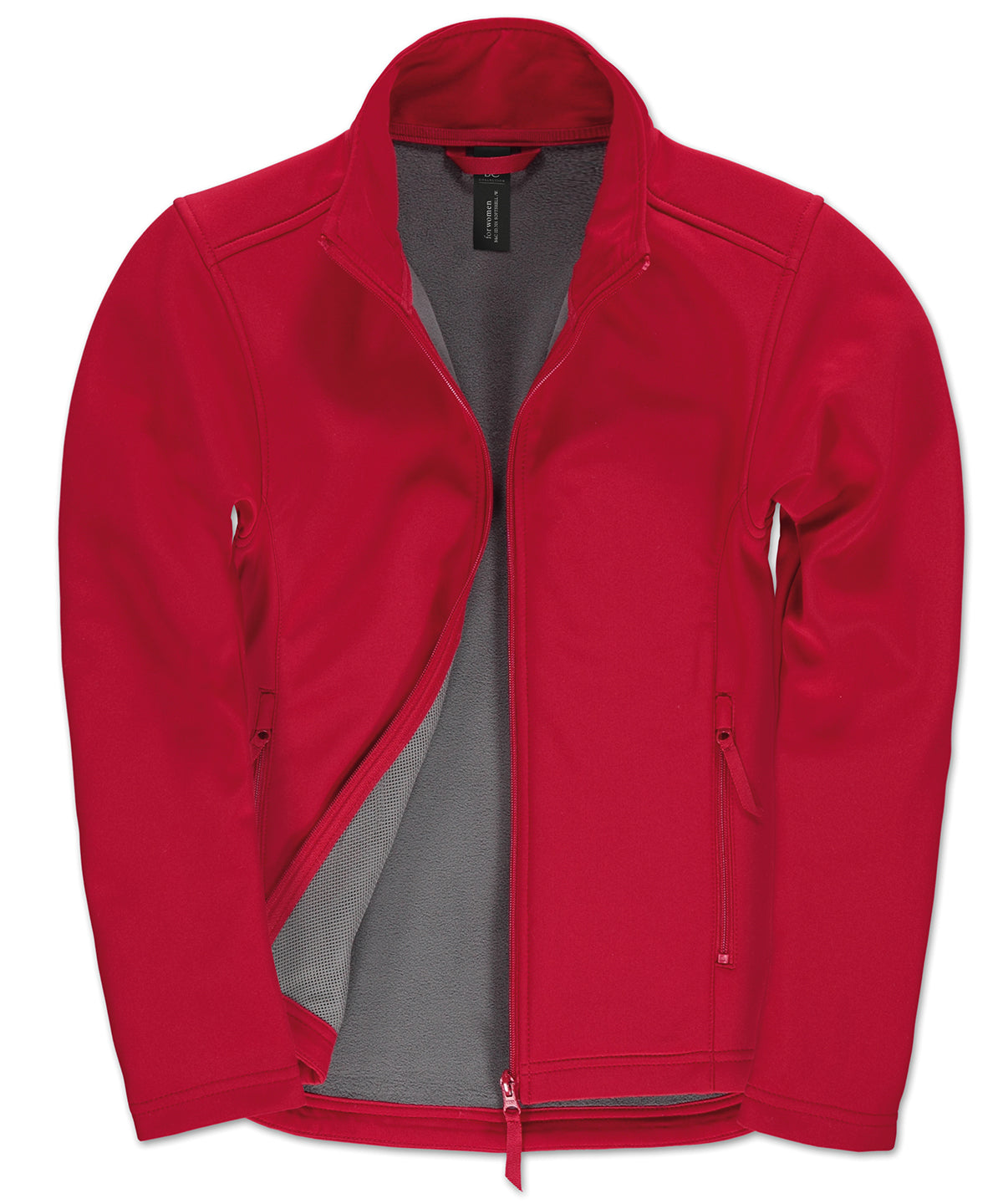 Red/Warm Grey Lining - B&C ID.701 Softshell jacket /women - GarmentEmbroidery
