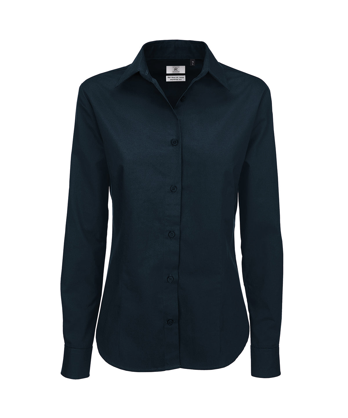 Dark Grey - B&C Sharp long sleeve /women - GarmentEmbroidery