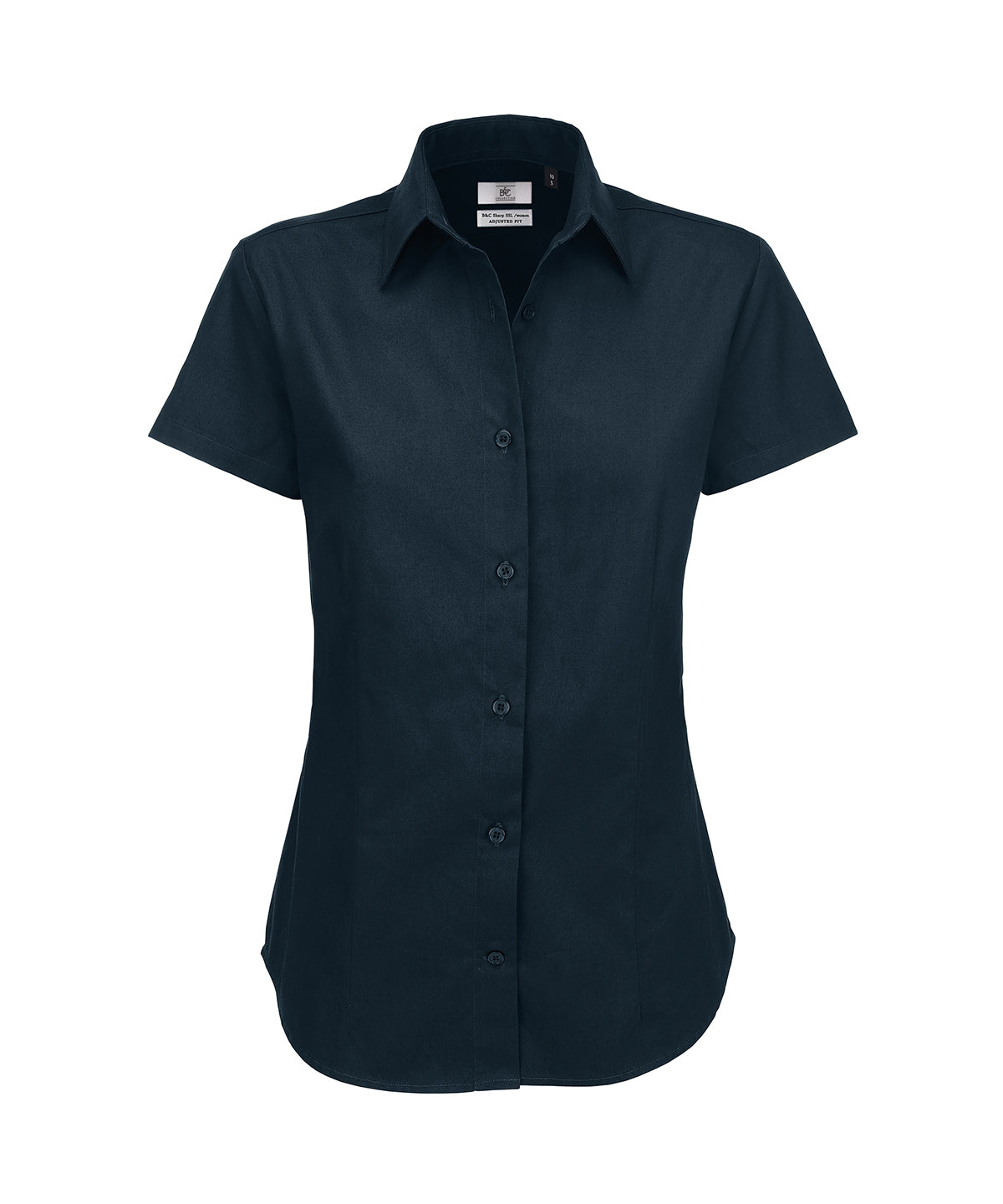 Dark Grey - B&C Sharp short sleeve /women - GarmentEmbroidery