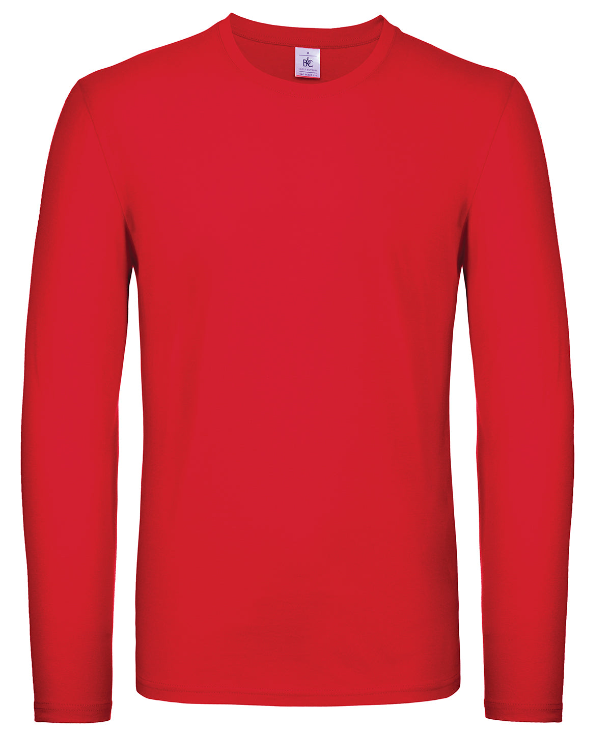 Red - B&C #E150 long sleeve - GarmentEmbroidery