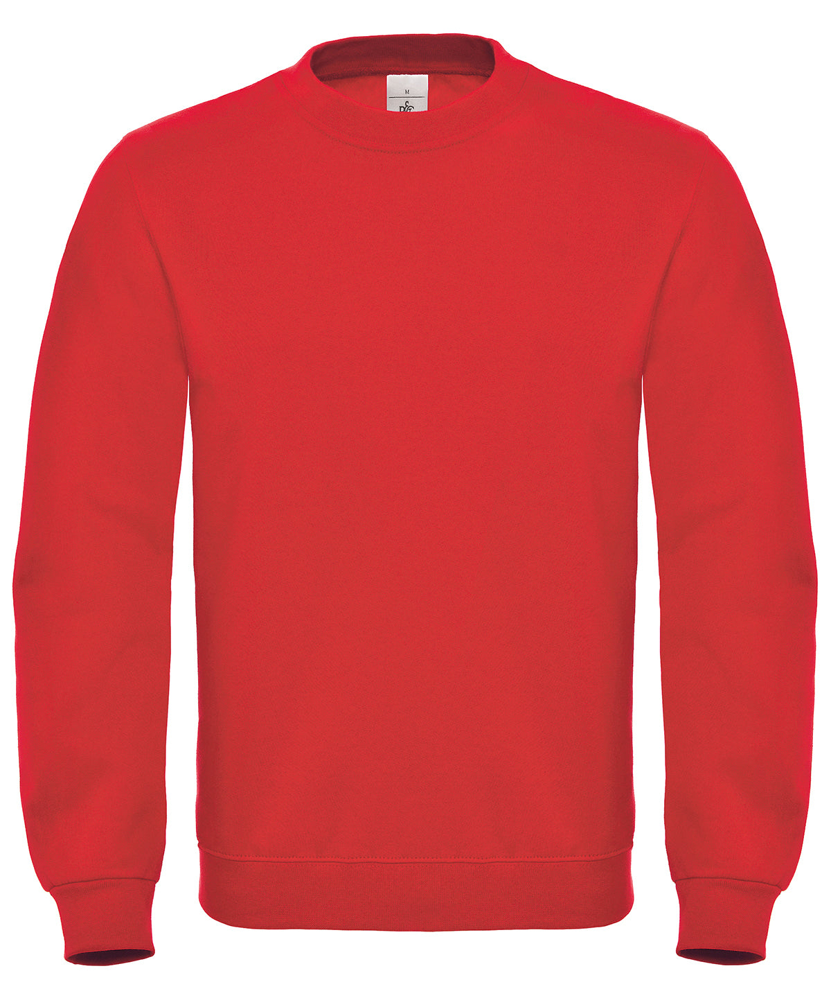 Red - B&C ID.002 Sweatshirt - GarmentEmbroidery