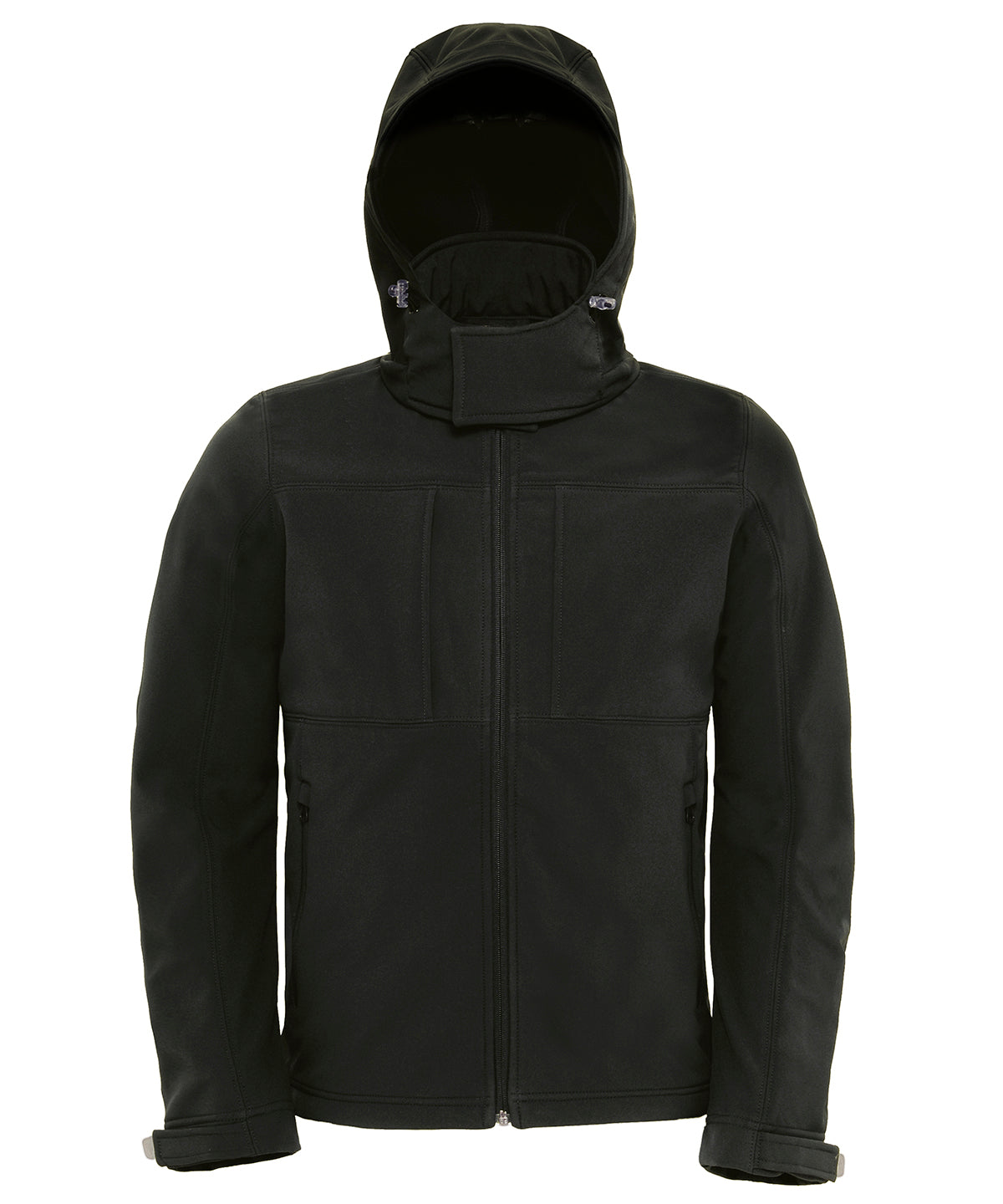 Black - B&C Hooded softshell /men - GarmentEmbroidery