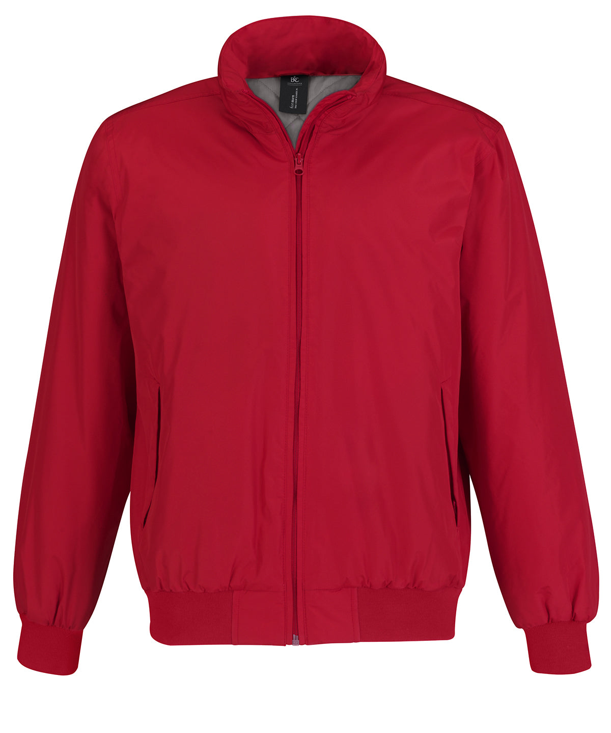 Red/Warm Grey Lining - B&C Crew bomber /men - GarmentEmbroidery