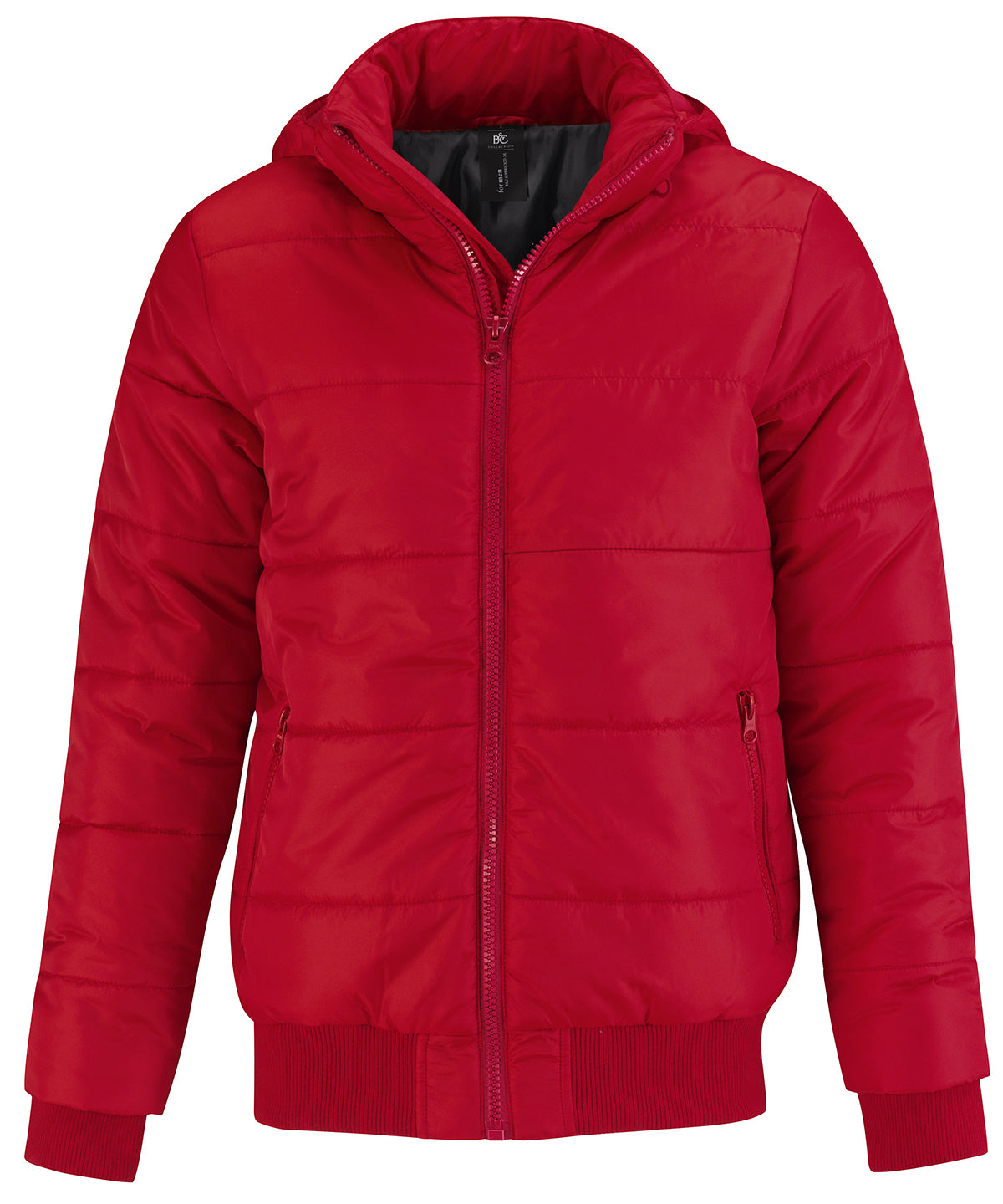 Red/Black Lining - B&C Superhood /men - GarmentEmbroidery