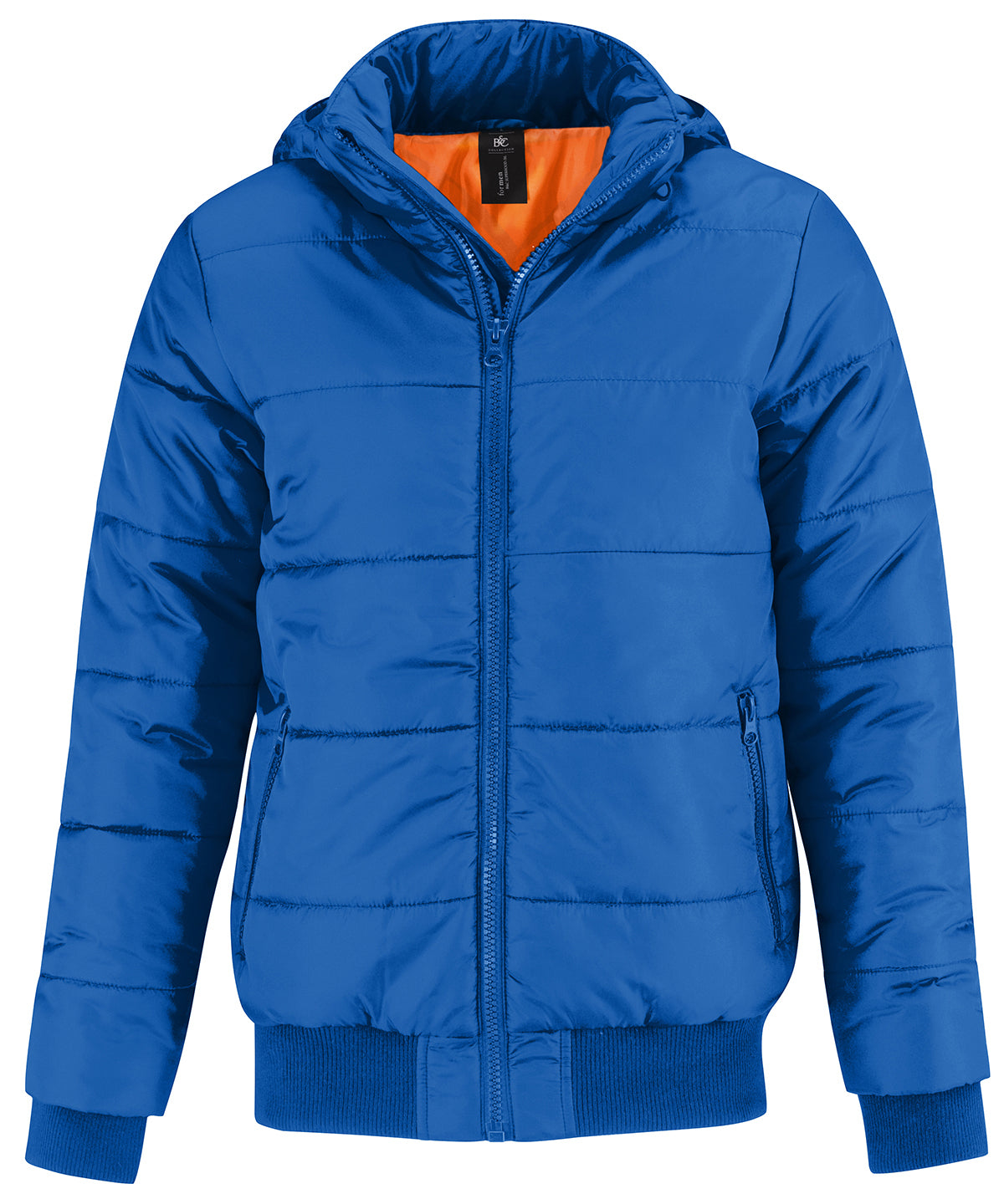 Royal Blue/Neon Orange Lining - B&C Superhood /men - GarmentEmbroidery