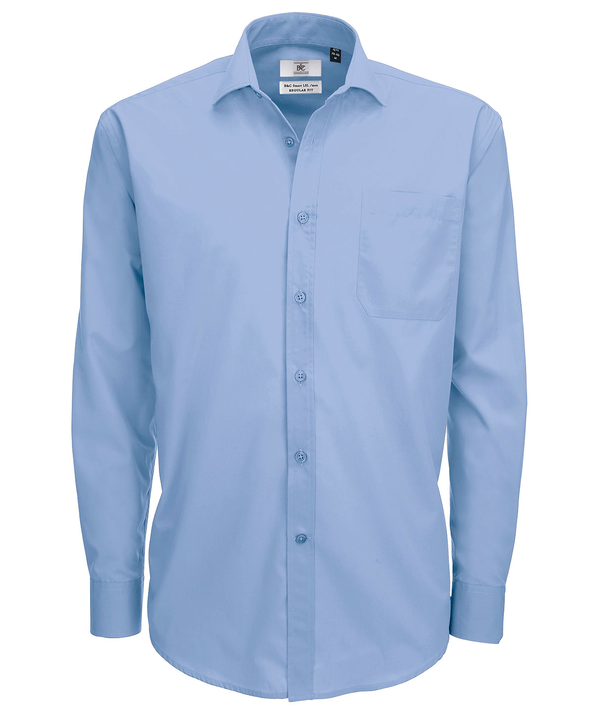 Business Blue - B&C Smart long sleeve /men - GarmentEmbroidery