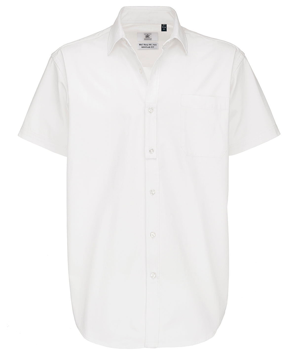 White - B&C Sharp short sleeve /men - GarmentEmbroidery