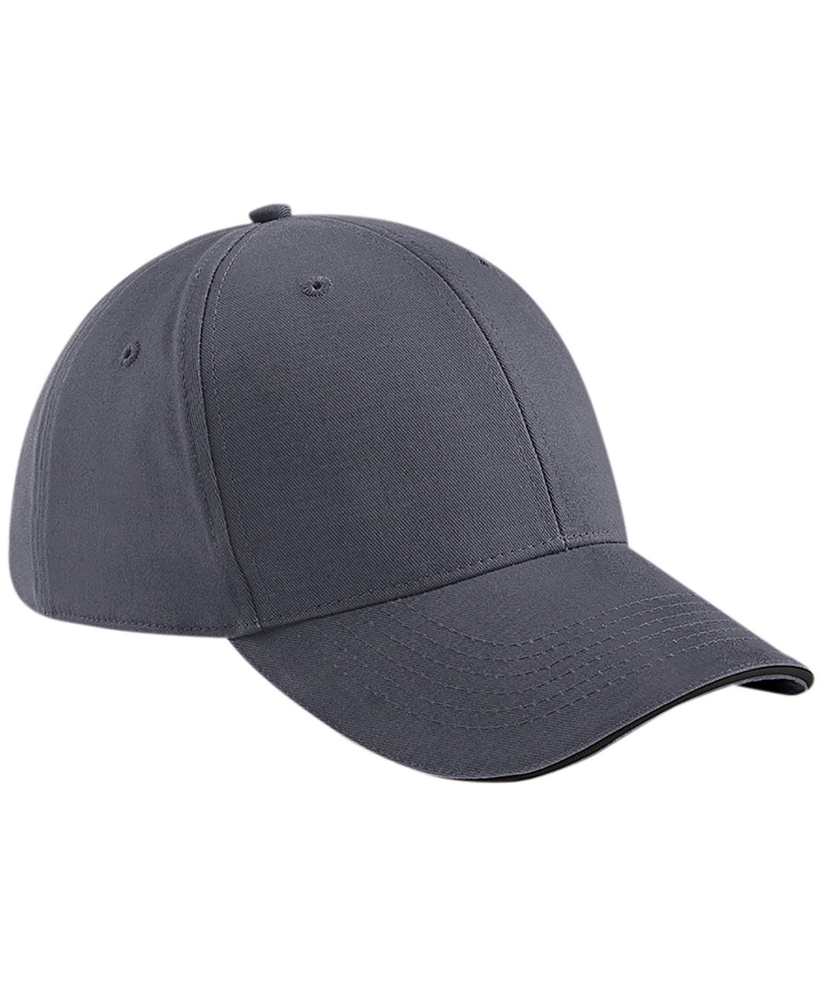 Graphite Grey/Black - Athleisure 6-panel cap - GarmentEmbroidery