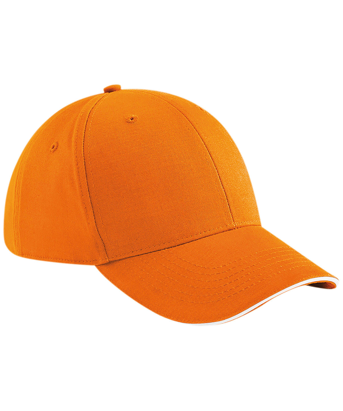 Orange/White - Athleisure 6-panel cap - GarmentEmbroidery