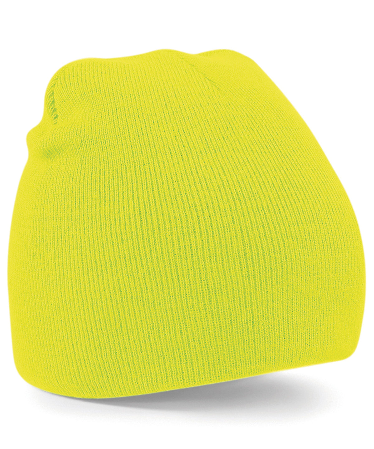 Fluorescent Yellow - Two-tone pull-on beanie - GarmentEmbroidery
