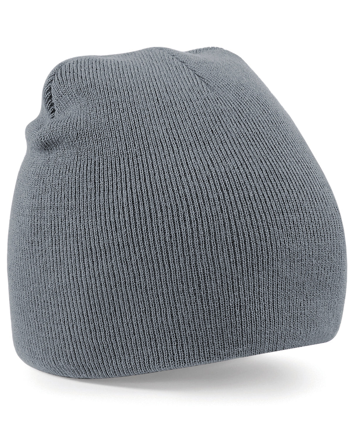 Graphite Grey - Two-tone pull-on beanie - GarmentEmbroidery