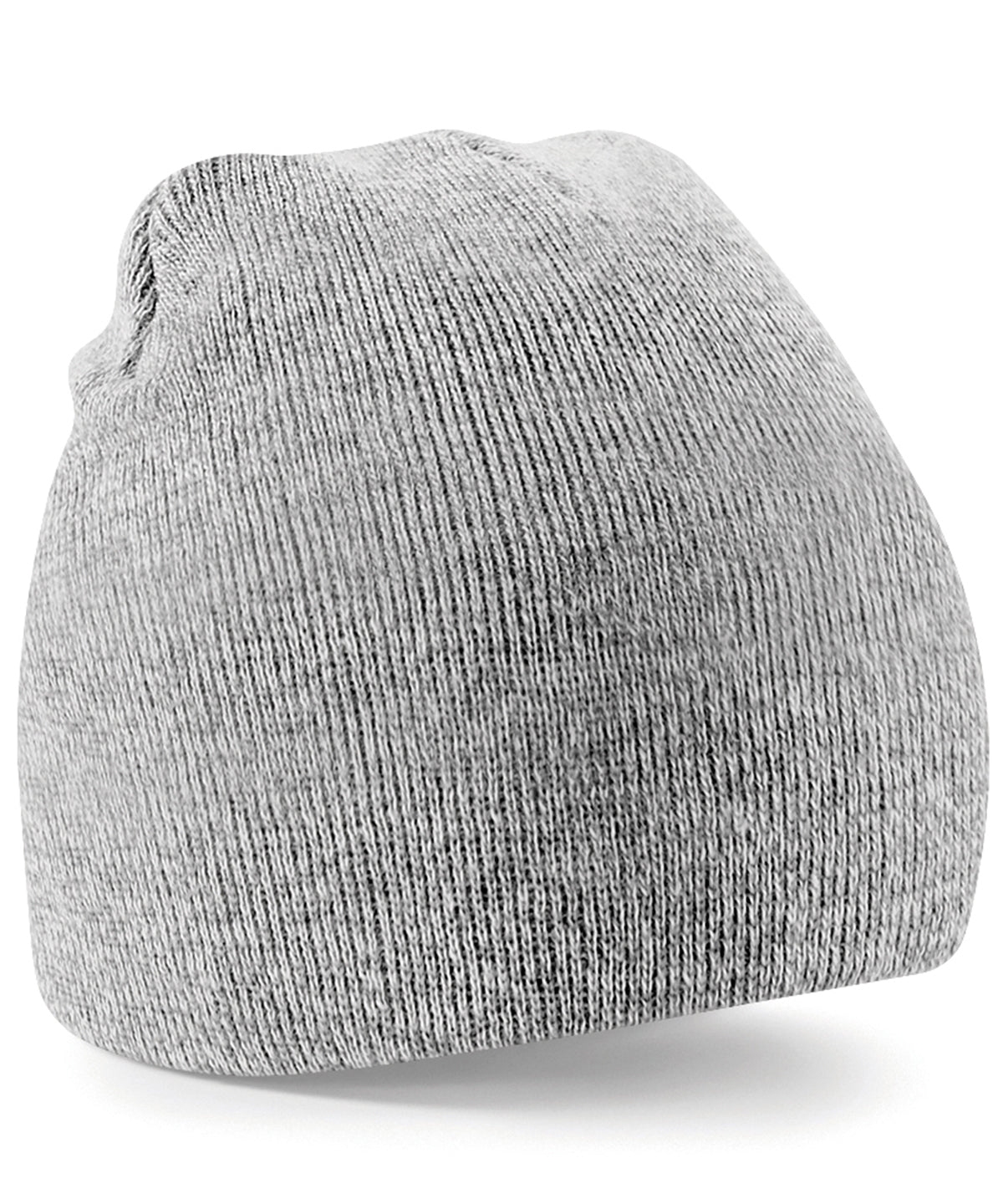 Heather Grey - Two-tone pull-on beanie - GarmentEmbroidery