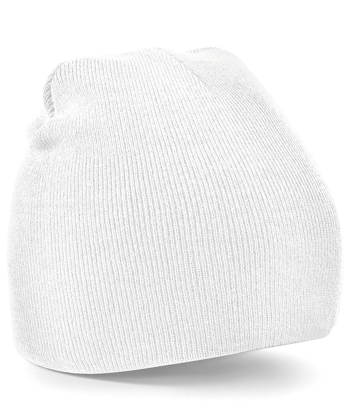 White - Two-tone pull-on beanie - GarmentEmbroidery
