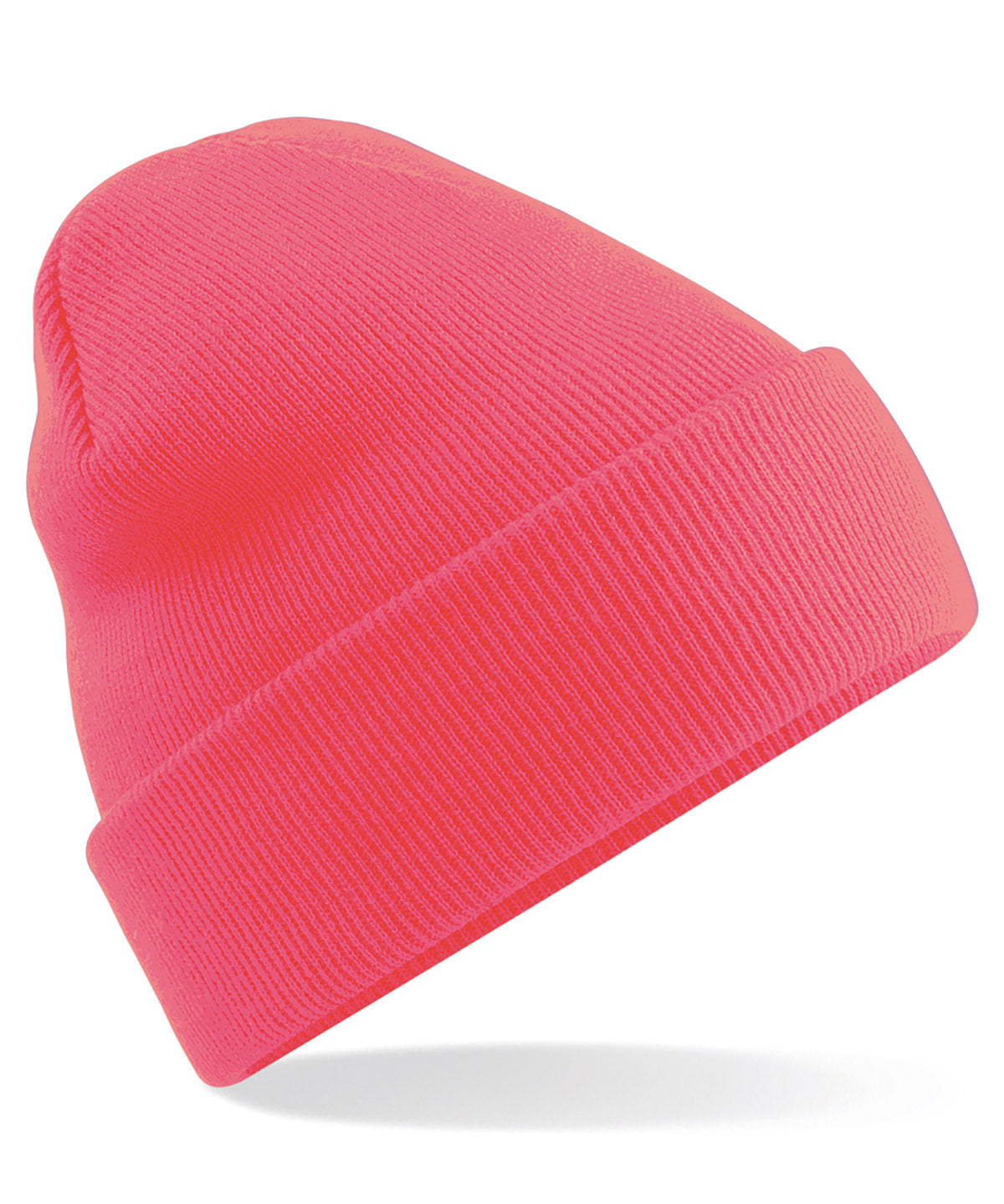 Fluorescent Pink - Original cuffed beanie - GarmentEmbroidery