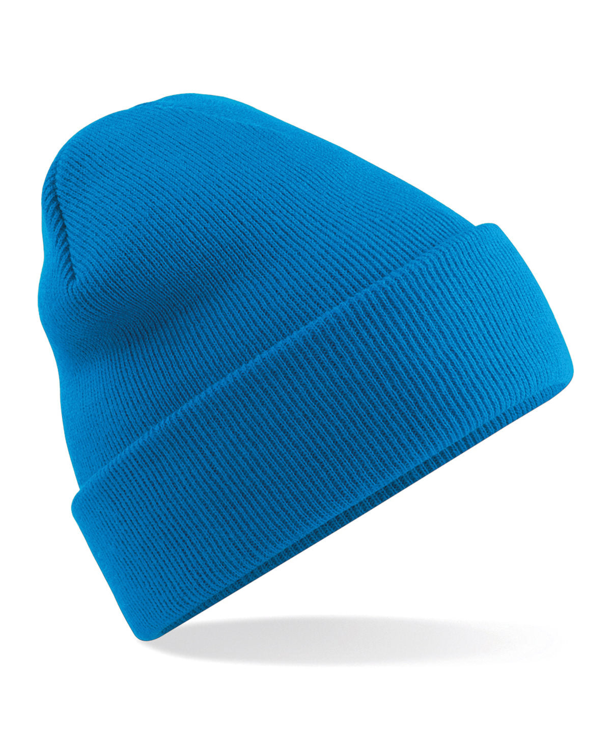 Sapphire Blue - Original cuffed beanie - GarmentEmbroidery