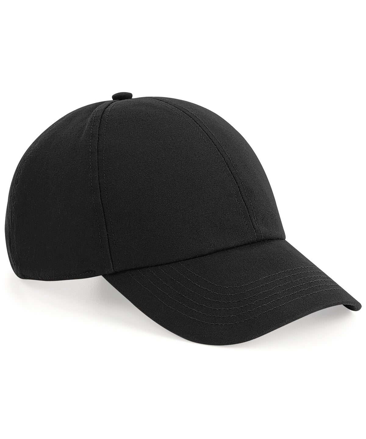 Black - Organic cotton 6-panel cap - GarmentEmbroidery