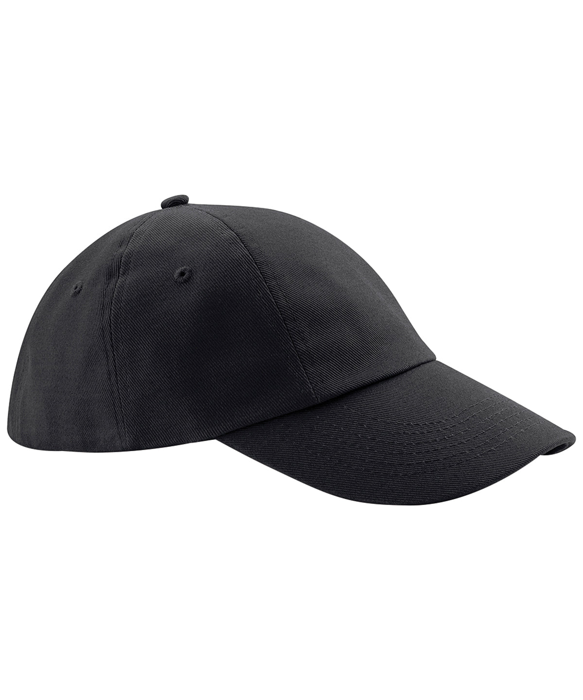 Black - Low-profile heavy cotton drill cap - GarmentEmbroidery