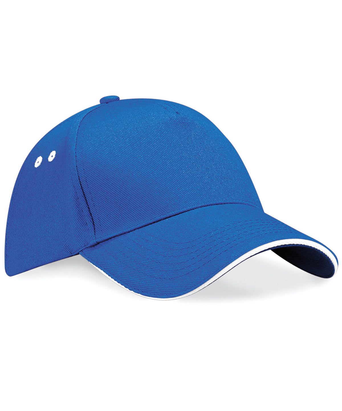 Bright Royal/White - Ultimate 5-panel cap - sandwich peak - GarmentEmbroidery