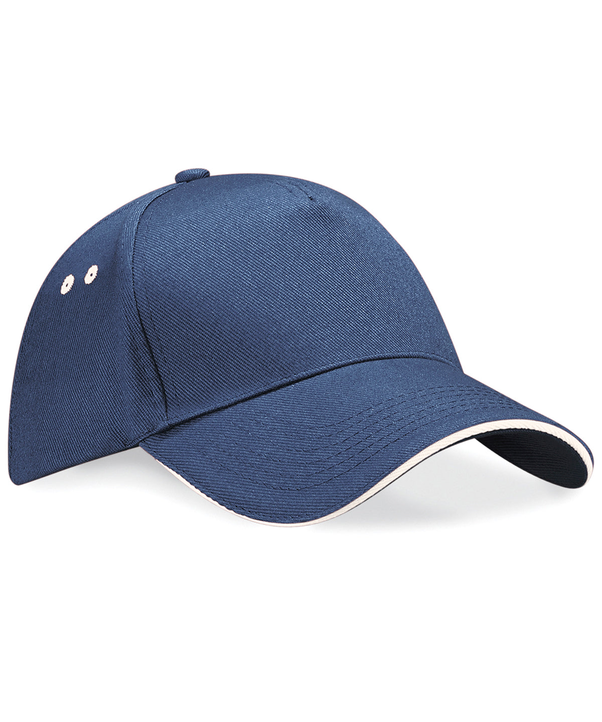 Navy/Putty - Ultimate 5-panel cap - sandwich peak - GarmentEmbroidery