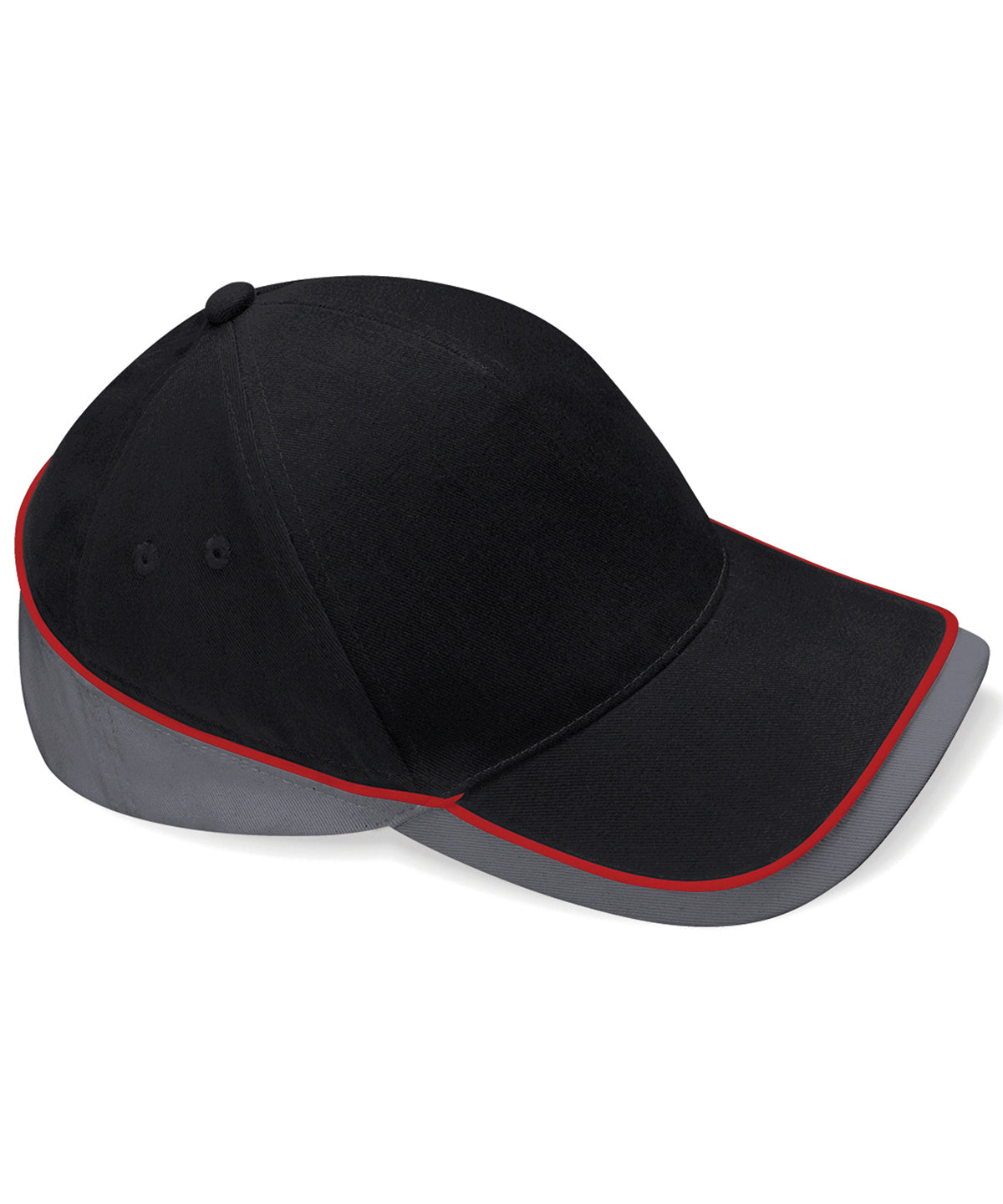 Black/Graphite Grey/Classic Red - Teamwear competition cap - GarmentEmbroidery