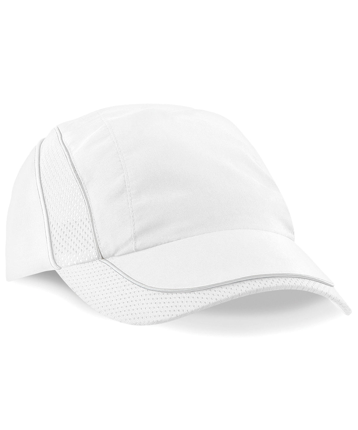 White - Coolmax® flow mesh cap - GarmentEmbroidery